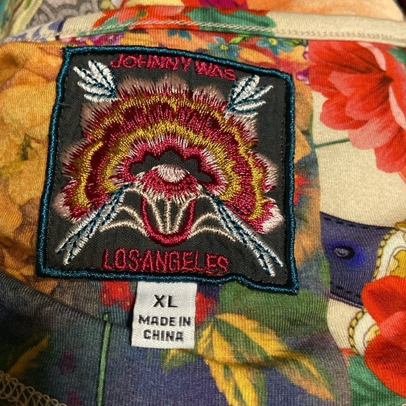 Johnny Was long sleeve knit top eclectic compilation of different patterns 
L54 - Picture 5 of 8